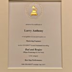 Grammy nomination for Larry Anthony